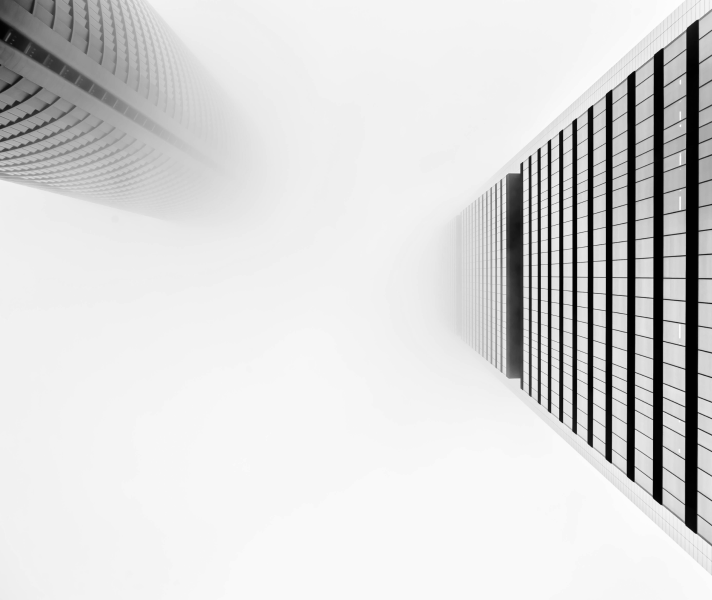 View-buildings-ascending-into-the-sky-obscured-by-fog